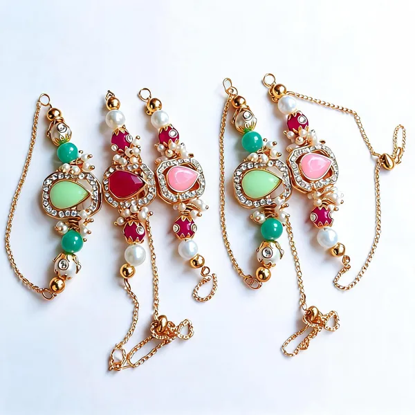 Multicolor_Rakhi,_Lumba,_Bracelet_Alloy_For_Brother_And_Sister-In-Law_Pack_Of_2