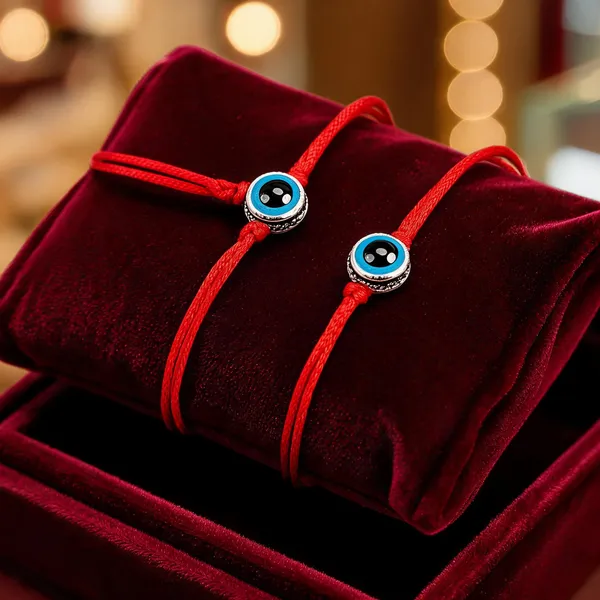 Blue_And_Red_Rakhi,_Bracelet_Alloy_For_Unisex_Pack_Of_2