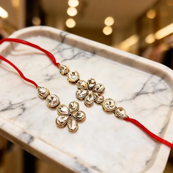 White_Rakhi,_Lumba,_Bracelet,_Chawal_Roli_Pack_Alloy_For_Brother_And_Sister-In-Law_Pack_Of_2