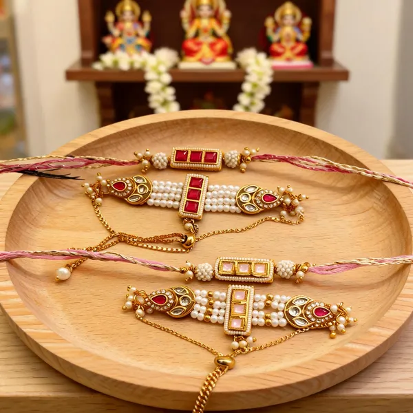 Multicolor_Rakhi,_Lumba_Alloy_For_Brother_And_Sister-In-Law_Pack_Of_1