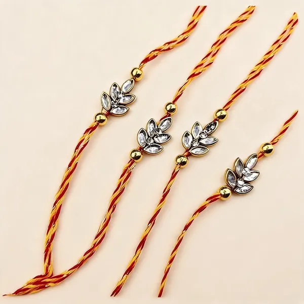 White_Rakhi_Alloy_For_Brother_And_Sister-In-Law_Pack_Of_2