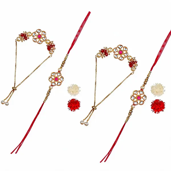 White_And_Red_Rakhi,_Chawal_Roli_Pack_Alloy_For_Brother_And_Sister-In-Law_Pack_Of_2