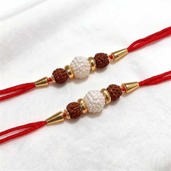 White_Rakhi,_Lumba,_Bracelet_Alloy_For_Brother_And_Sister-In-Law_Pack_Of_2