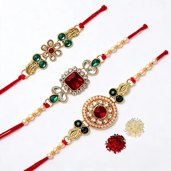 Maroon_Rakhi,_Chawal_Roli_Pack_Alloy_For_Brother_And_Sister-In-Law_Pack_Of_1