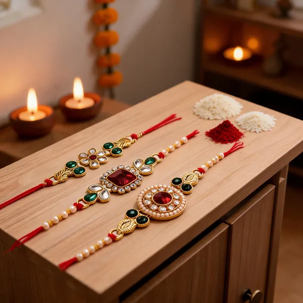 Maroon_Rakhi,_Chawal_Roli_Pack_Alloy_For_Brother_And_Sister-In-Law_Pack_Of_1