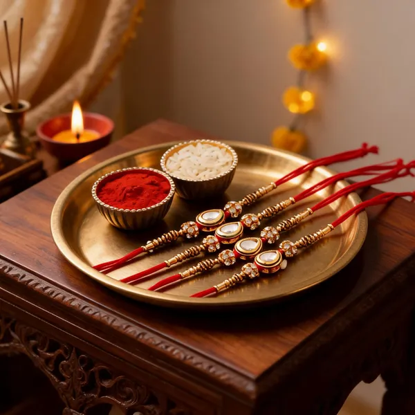 White_Rakhi_Alloy_For_Brother_And_Sister-In-Law_Pack_Of_2