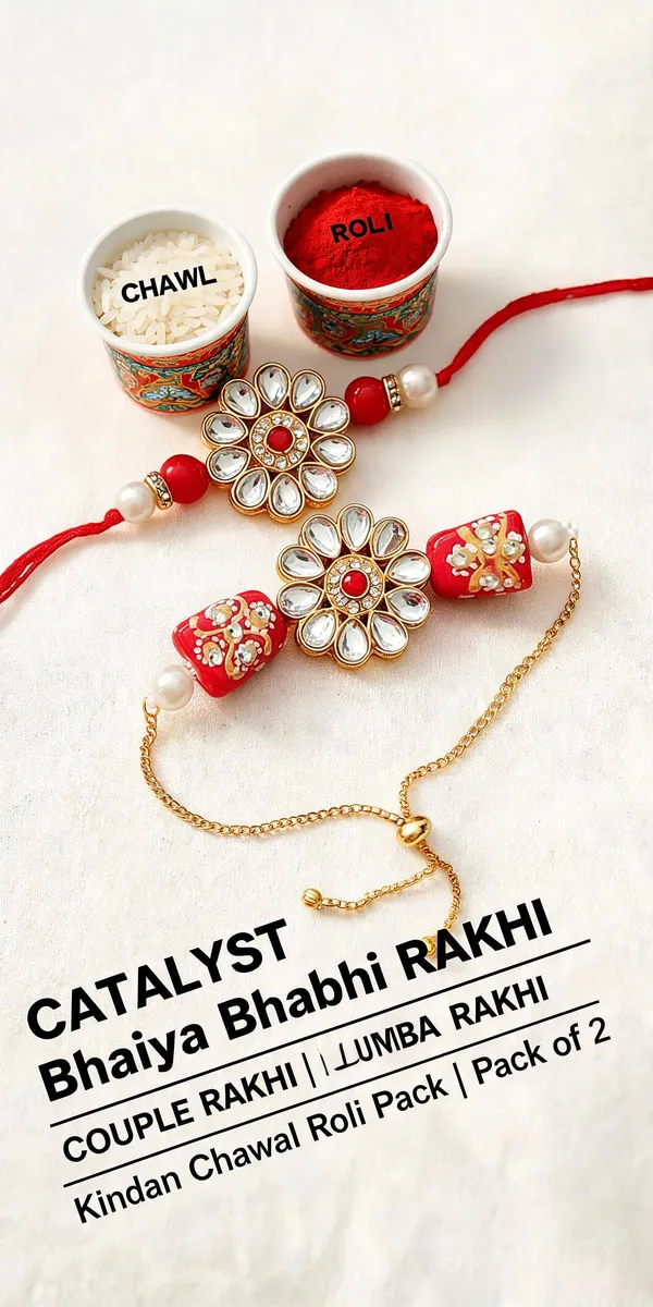 Red_And_White_Rakhi,_Lumba,_Bracelet,_Chawal_Roli_Pack_Alloy_For_Brother_And_Sister-In-Law_Pack_Of_2