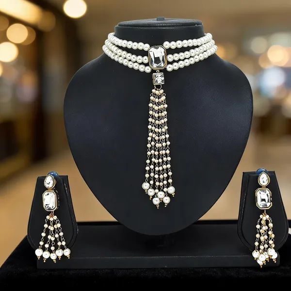 White_Jewellery_Set_Alloy_For_Women_Pack_Of_1