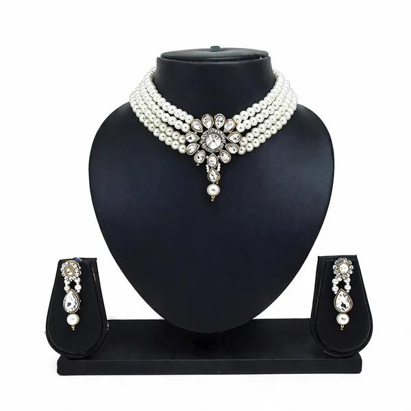 White_Jewellery_Set_Alloy_For_Women_Pack_Of_1