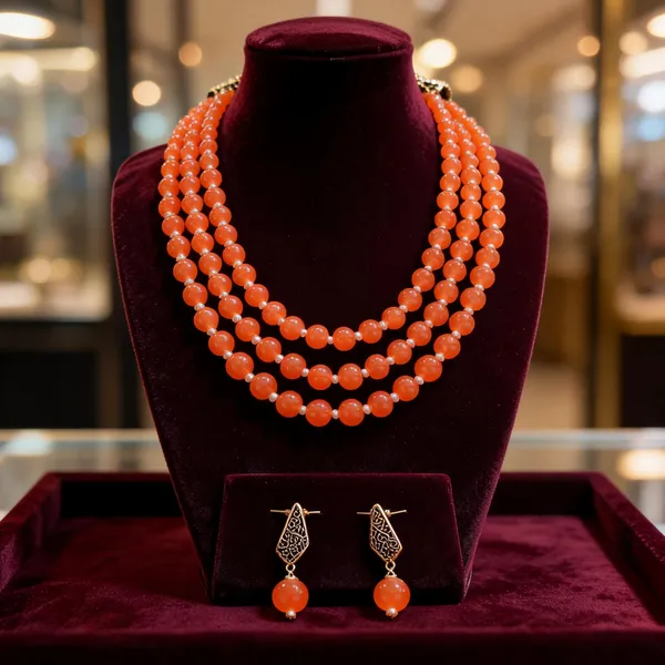 Orange_Jewellery_Set_Alloy_For_Women_Pack_Of_1
