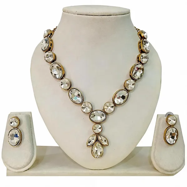 White_Jewellery_Set_Alloy_For_Women_Pack_Of_1