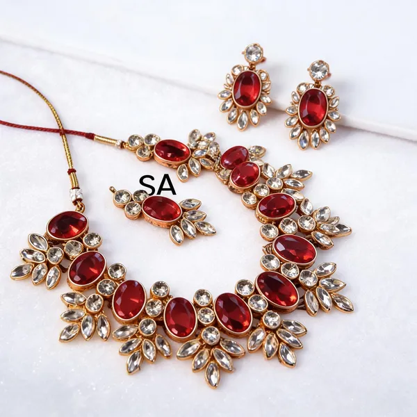 Red_Jewellery_Set_Alloy_For_Women_Pack_Of_1