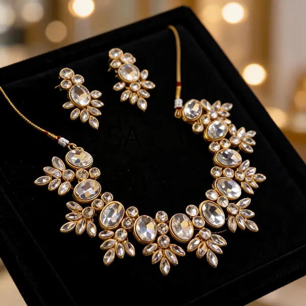 White_Jewellery_Set_Alloy_For_Women_Pack_Of_1
