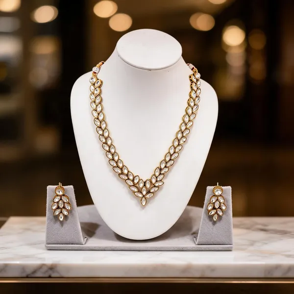 White_Jewellery_Set_Alloy_For_Women_Pack_Of_1