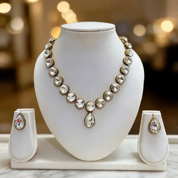 White_Jewellery_Set_Alloy_For_Women_Pack_Of_1