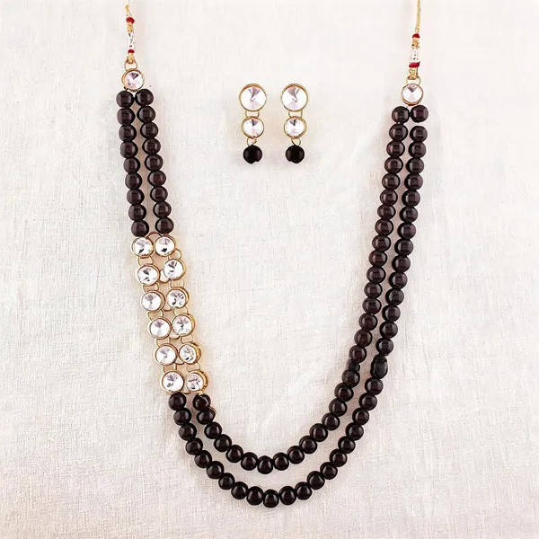 Black_And_Gold_And_White_Jewellery_Set_Alloy_For_Women_Pack_Of_1