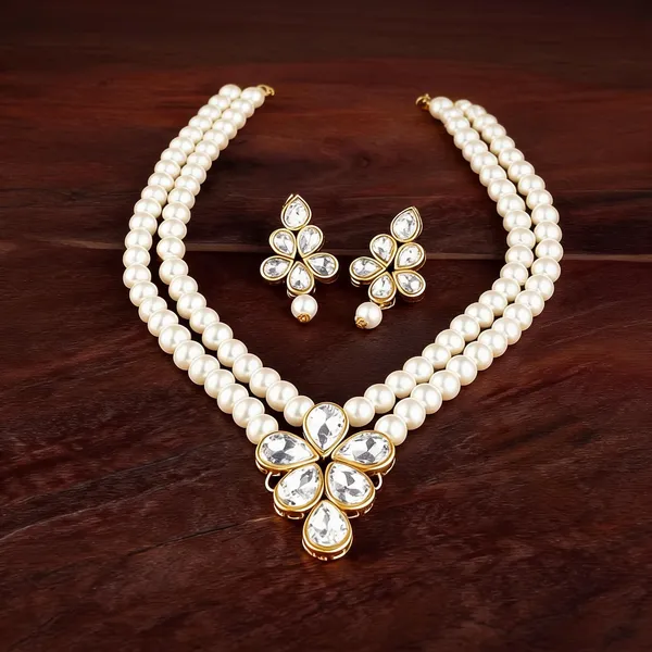 White_Jewellery_Set_Alloy_For_Women_Pack_Of_1