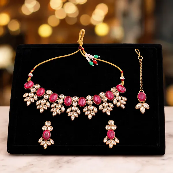 Pink_And_White_Jewellery_Set_Alloy_For_Women_Pack_Of_1