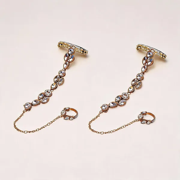 White_And_Gold_Bracelet_Alloy_For_Unisex_Pack_Of_2
