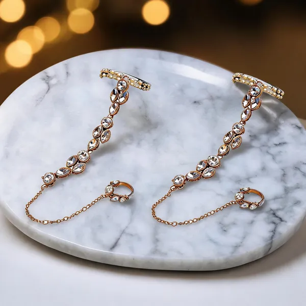 White_And_Gold_Bracelet_Alloy_For_Unisex_Pack_Of_2