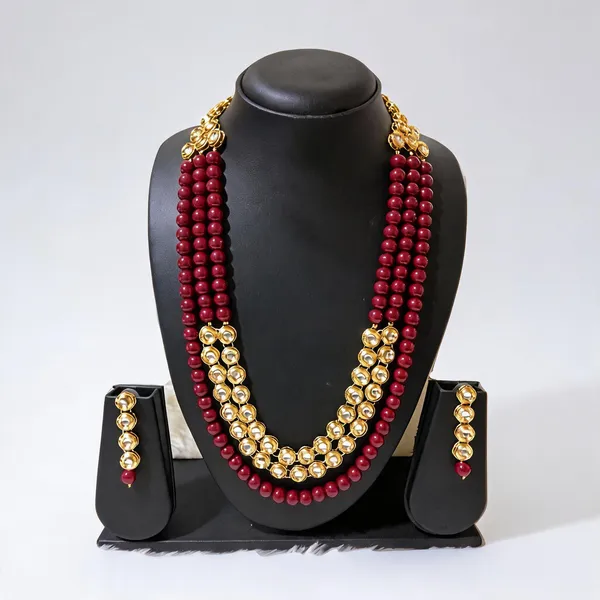 Maroon_And_Gold_Jewellery_Set_Alloy_For_Women_Pack_Of_1