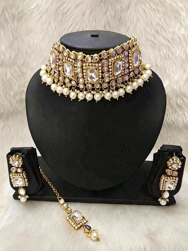 White_Jewellery_Set_Alloy_For_Women_Pack_Of_1
