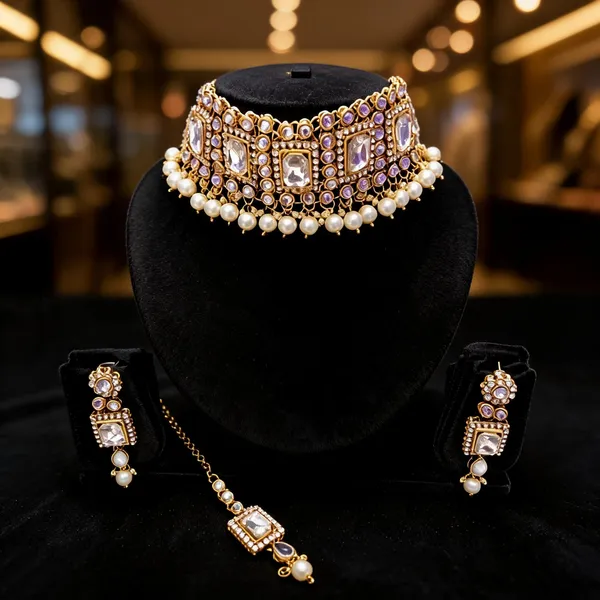 White_Jewellery_Set_Alloy_For_Women_Pack_Of_1