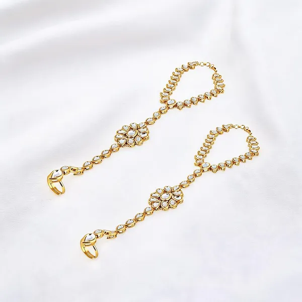 White_And_Gold_Bracelet_Alloy_For_Unisex_Pack_Of_1
