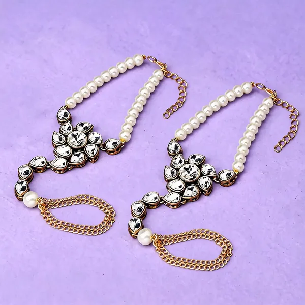 Platinum_And_White_Bracelet_Alloy_For_Unisex_Pack_Of_2