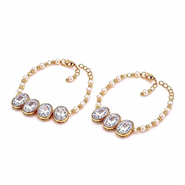 White_Bracelet_Alloy_For_Unisex_Pack_Of_2