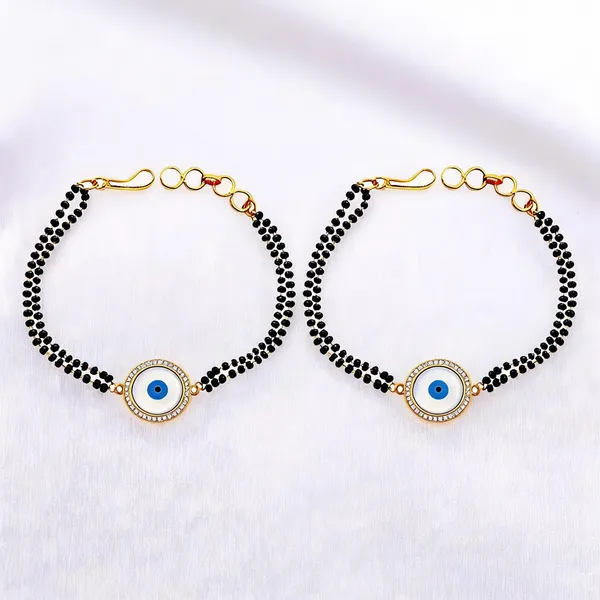 White_And_Black_Bracelet_Alloy_For_Unisex_Pack_Of_2