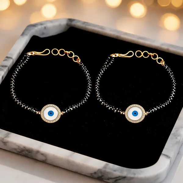 White_And_Black_Bracelet_Alloy_For_Unisex_Pack_Of_2