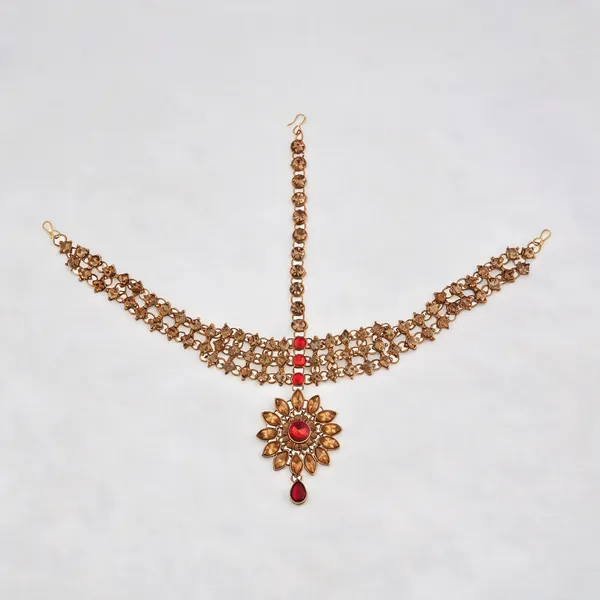 Red_And_Gold_Matha_Patti_Alloy_For_Women_Pack_Of_1