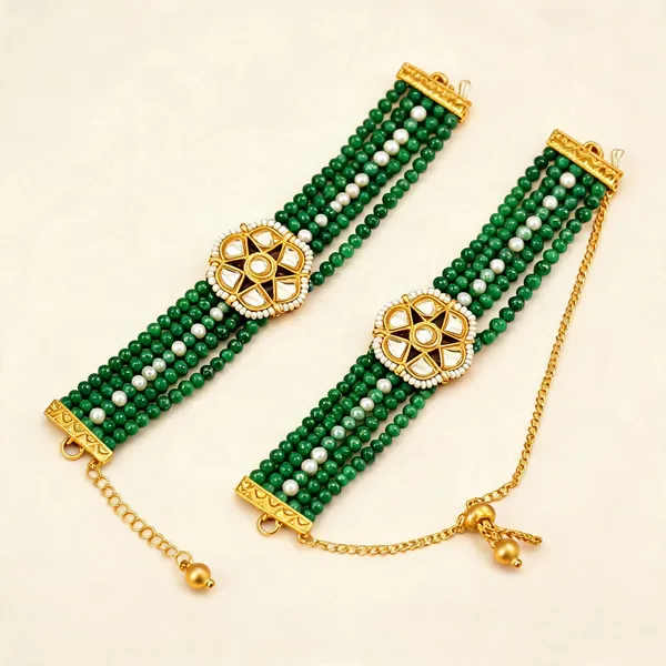 Green_Bracelet_Alloy_For_Unisex_Pack_Of_2