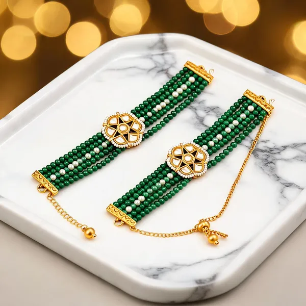 Green_Bracelet_Alloy_For_Unisex_Pack_Of_2