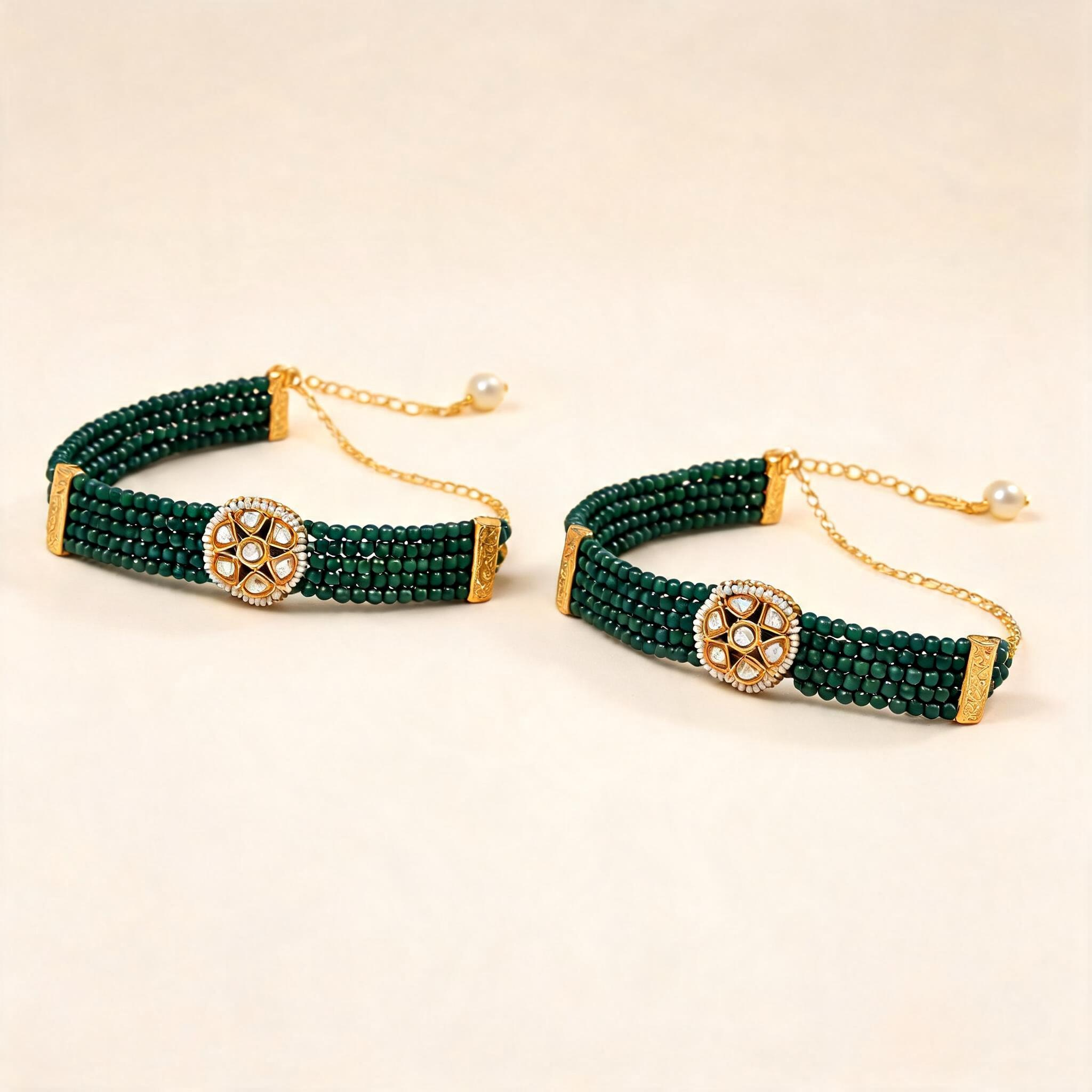 Green_Bracelet_Alloy_For_Unisex_Pack_Of_2