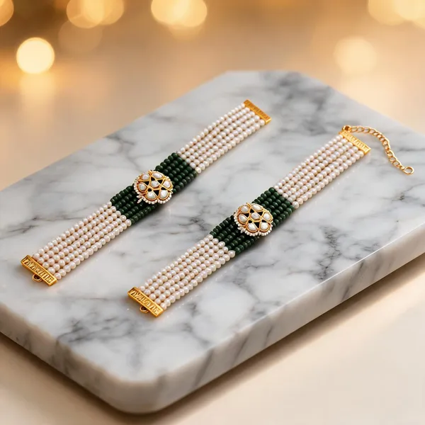 Green_Bracelet_Alloy_For_Unisex_Pack_Of_2