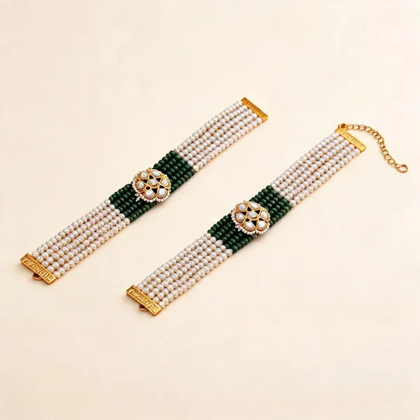Green_Bracelet_Alloy_For_Unisex_Pack_Of_2