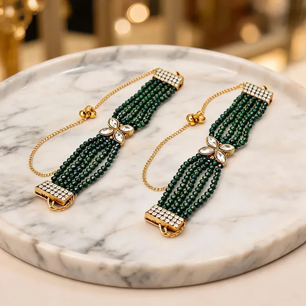 Green_Bracelet_Alloy_For_Unisex_Pack_Of_2