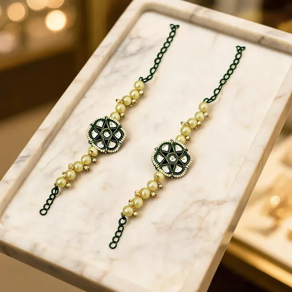 Green_Bracelet_Alloy_For_Unisex_Pack_Of_2
