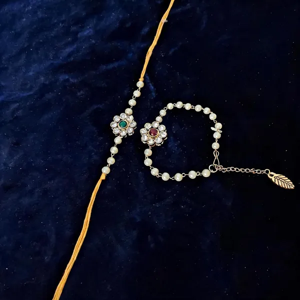Red_Rakhi,_Bracelet_Alloy_For_Brother_And_Sister-In-Law_Pack_Of_2