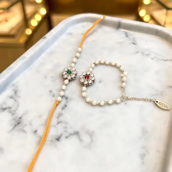 Red_Rakhi,_Bracelet_Alloy_For_Brother_And_Sister-In-Law_Pack_Of_2