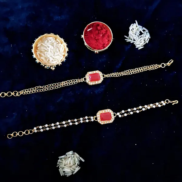 Dark_Pink_And_White_Rakhi,_Lumba,_Bracelet,_Bluetooth_Rakhi,_Chawal_Roli_Pack_Alloy_For_Brother_And_Sister-In-Law_Pack_Of_2