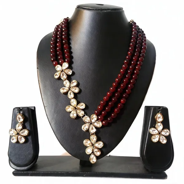 Maroon_Jewellery_Set_Alloy_For_Women_Pack_Of_1