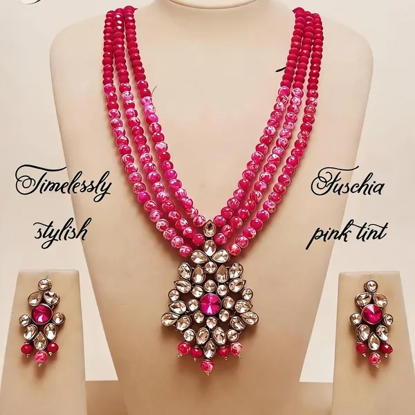 Pink_And_Silver_Jewellery_Set_Alloy_For_Women_Pack_Of_1