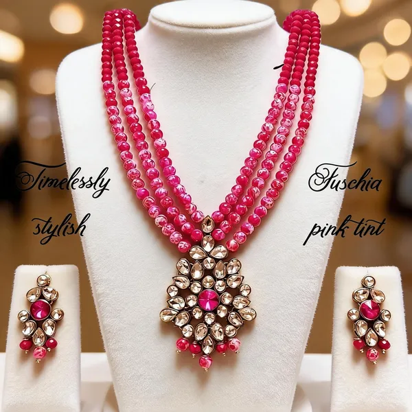 Pink_And_Silver_Jewellery_Set_Alloy_For_Women_Pack_Of_1