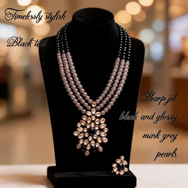 Grey_And_Black_Jewellery_Set_Alloy_For_Women_Pack_Of_1