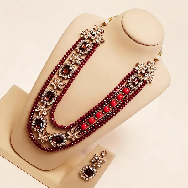 Maroon_Jewellery_Set_Alloy_For_Women_Pack_Of_1