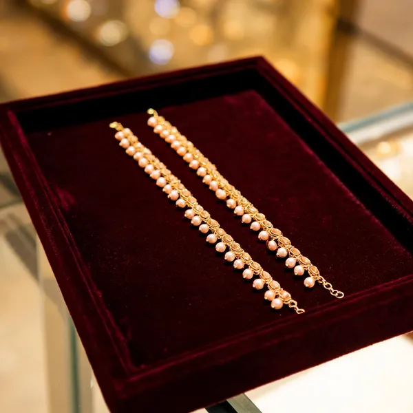 Gold_And_White_Anklet_Alloy_For_Women_Pack_Of_1