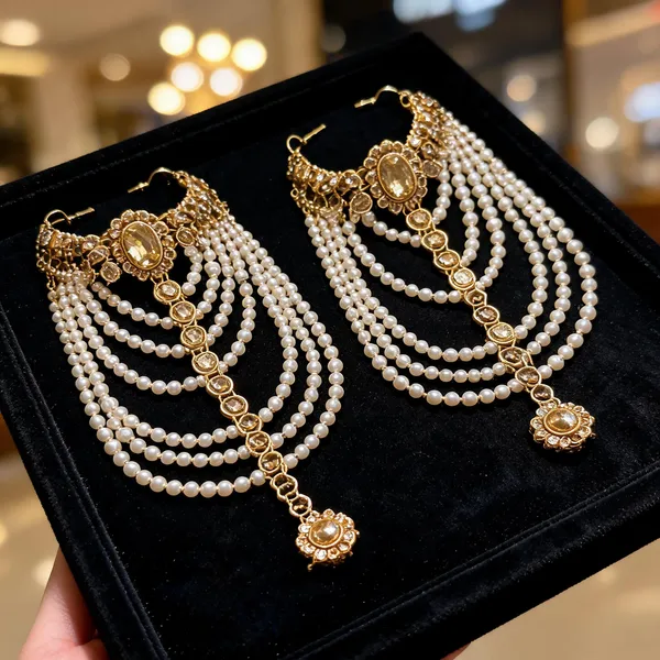 Gold_And_White_Anklet_Alloy_For_Women_Pack_Of_1